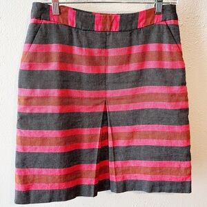 Boden striped cotton linen skirt size 6